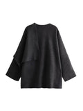 Winter Female Scarf Coat Long Sleeve Knitted Asymmetric Jackets For Women