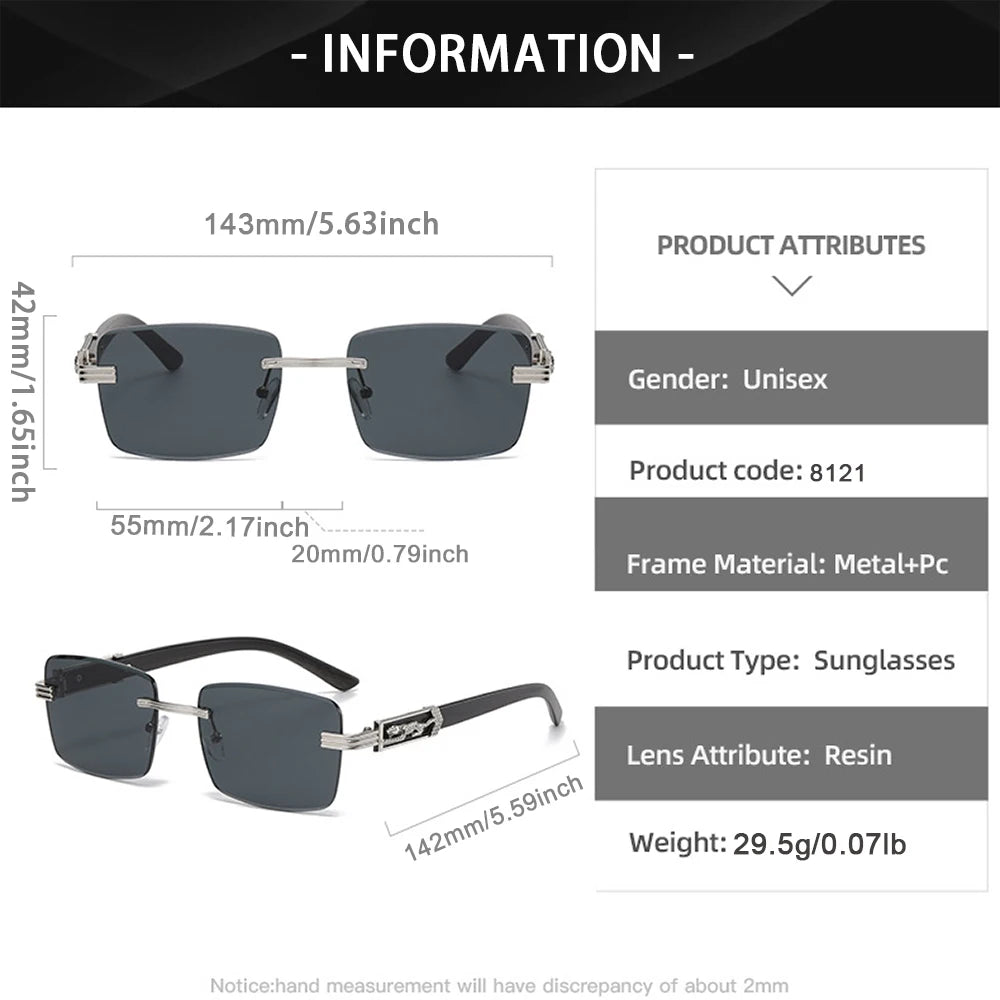 SUGLAU Luxury Brand Square Women's Sunglasses Retro Fashion Business