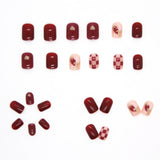 French Style Wearable Pink Press On Fake Nails Tips With Glue false nails design