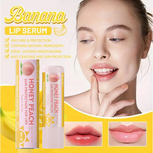 Peach and Banana Sunscreen Lip Balm SPF 30 UVA Protects Lips Moisturizing Colorless lip balm