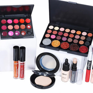 Makeup Set Box Professional Full Kit Glitter Eyeshadow Powder Blush Foundation