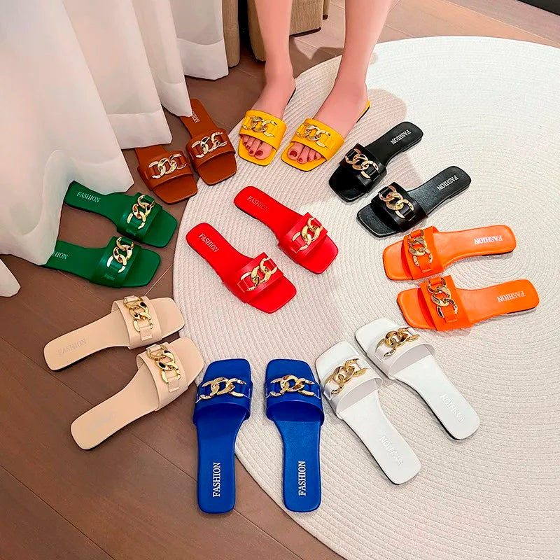 Women's Shoes New Square Toe Women's Slippers