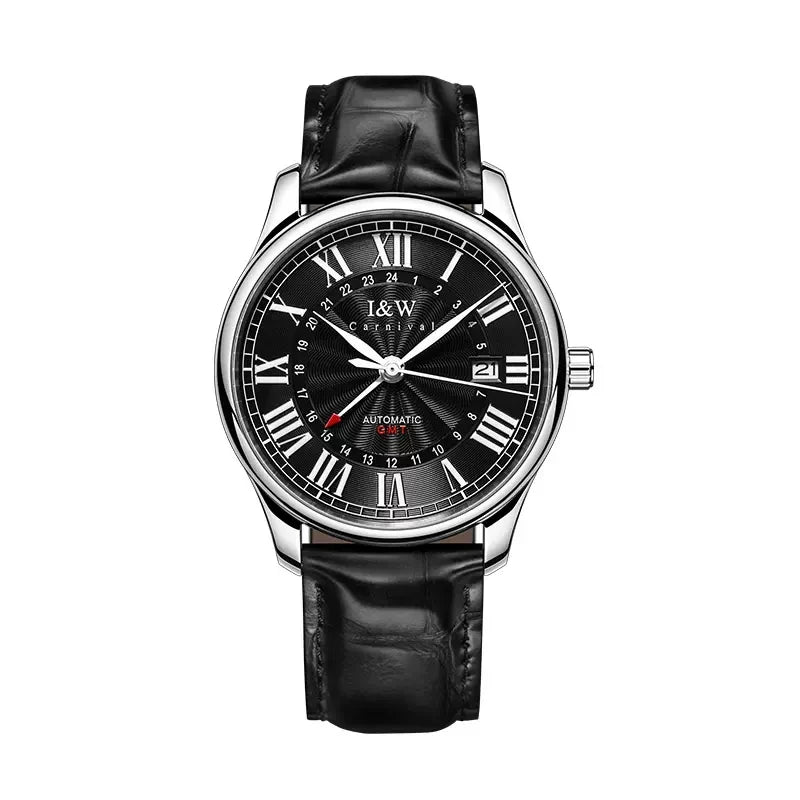 Relogio Masculino CARNIVAL Mechanical Business Watch for Men Brand Luxury GMT Automatic Wrist Watch Waterproof 2023 Reloj Hombre