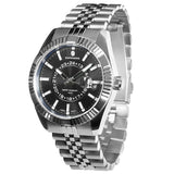 SAPPHERO Mens Watches luxury Business Stainless steel Wristwatch 100m Waterproof Bleu Quartz luminous Clock Gift for Men