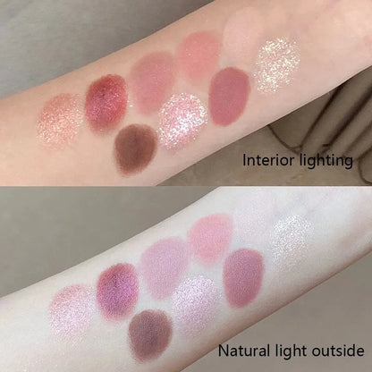 DIKALU Transparent Acrylic Eyeshadow Tray Pearl Matte Waterproof Is Not Easy To Faint Earth Color Nine Grid Eyeshadow