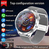 For HUAWEI Outdoor Sports Smart Watch Men AMOLED Screen NFC GPS Compass Heart rate Waterproof Bluetooth Call SmartWatch 2024 New