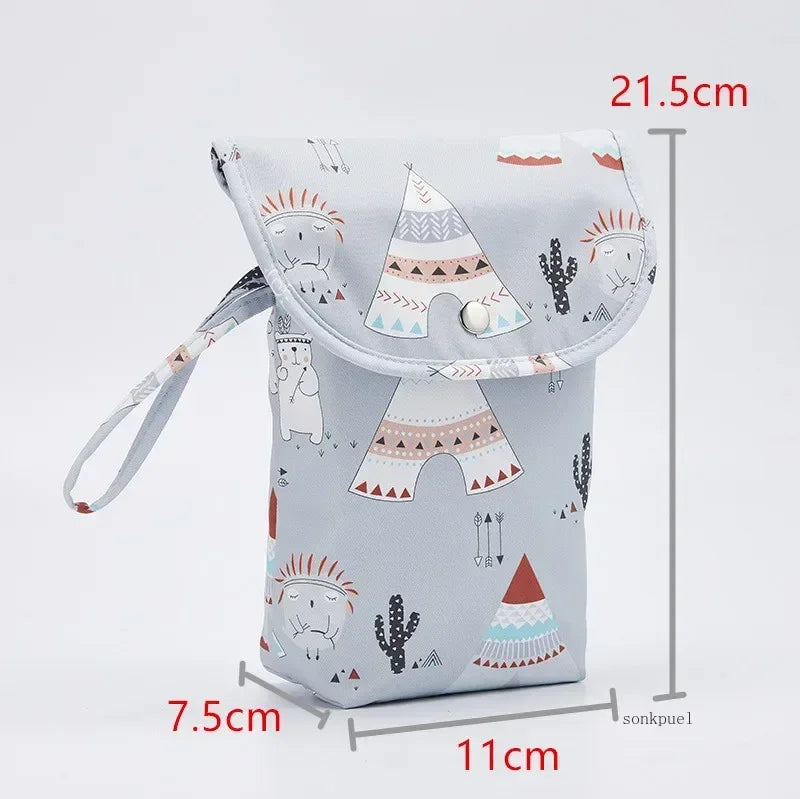 Baby Diaper Bag Waterproof Wet Dry Pack Mummy Storage Pouch Nappy Organizer