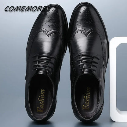 Leather Brogue Dress Shoes Classic Business Formal Wedding Shoes Man Non-slip Spring Autumn new