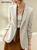 Elegant Fashion Office Lady Work Business Professional Notched Suit Jacket