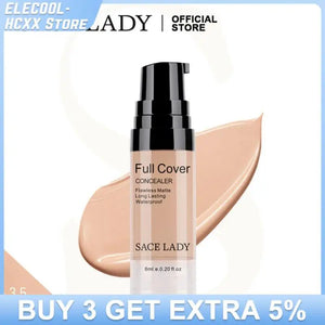 Concealer Smooth Non-Sticking Powder Liquid Concealer Full Cover Makeup Face Corrector Cream Waterproof Cosmetics