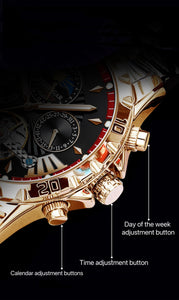2025 new fully automatic men's mechanical watch waterproof luminous watch live foreign trade hot sale