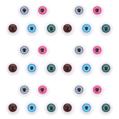 50 Pcs Supplies Artificial Eyes Halloween Toys Half Eyeballs Props Acrylic DIY Material For Color contact lenses