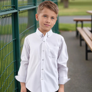 Boys Shirt Kids Oxford White Shirts Kids School Uniform Gift Perform Ceremony Birthday Wedding Formal Clothes 6 to 14 Years