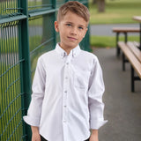 Boys Shirt Kids Oxford White Shirts Kids School Uniform Gift Perform Ceremony Birthday Wedding Formal Clothes 6 to 14 Years