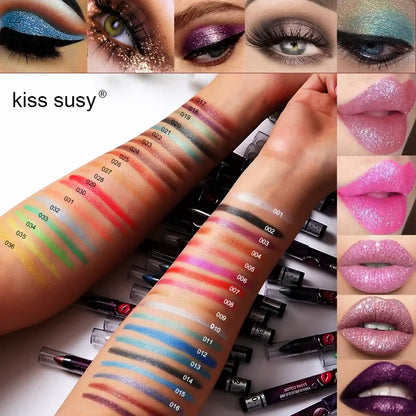 2 In 1 Eyeshadow Lipstick Stick Pencil Waterproof