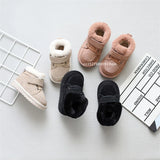 Fashion Baby Cotton Shoes Winter Plush Warm Snow Boots Toddler Infant Soft Bottom boots Non-slip Walkers Kids shoes for Boy Girl