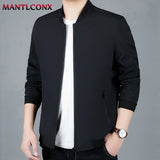 Casual Luxury Solid Color Men's Jacket Spring Autumn Thin V-neck Baseball Jacket for Men Zipper Up Jacket Man Outerwear Tops 3XL