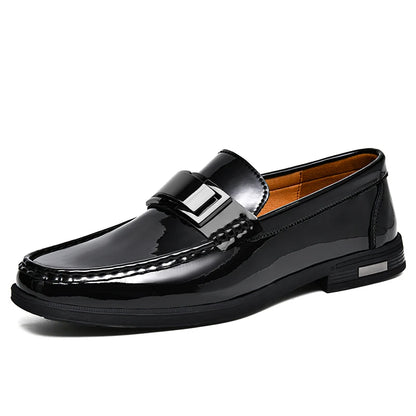 Patent Leather Loafers Men Casual Shoes For Gentleman Loafer Formal Shoes