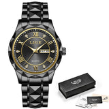 LIGE Luxury Quartz Men Watch Waterproof Luminous Date Week Man Watch Stainless Steel Business Wristwatches Male Clock Reloj+Box