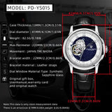 PAGANI DESIGN Starry sky Men's Watches Luxury Tourbillon Automatic Watch Men NH39A Mechanical Wristwatch 100M Waterproof Clock