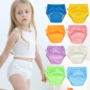 Baby Ecological Diapers Underwear Girl Nappy Learning Panties Children Washable Reusable