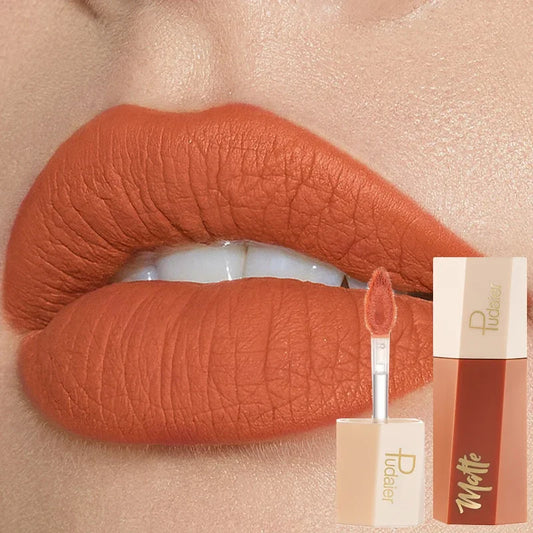 Matte Orange Brown Velvet Lipstick 14 Colors Lip Gloss Lasting Non-marking Red Sexy Waterproof Liquid Lipsticks Makeup Cosmetic