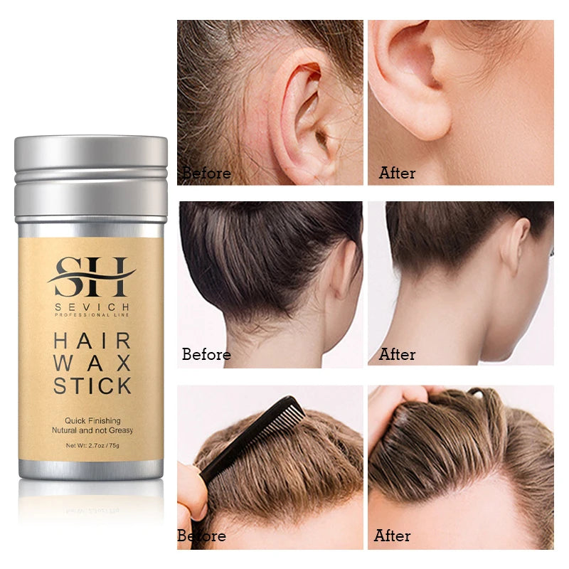 Hair wax stick with hair comb and bristle brush and edge brush for wig edge control Broken Hair Artifact Wax Comb Kit