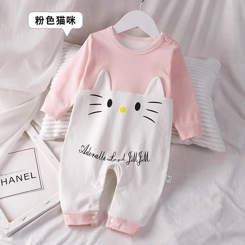 Baby Clothes Romper Newborn Kids Jumpsuits Underwear Cotton Boys Girls Clothes Cute Animals Autumn Baby Long Sleeve Romper
