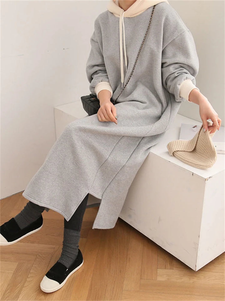 Women Dress Sweater Women Dress Thick Winter Fall Long Sleeve Knitted Dresses