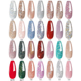 Glitter Gel Nail Polish Autumn Colors Long Lasting For Manicure Soak