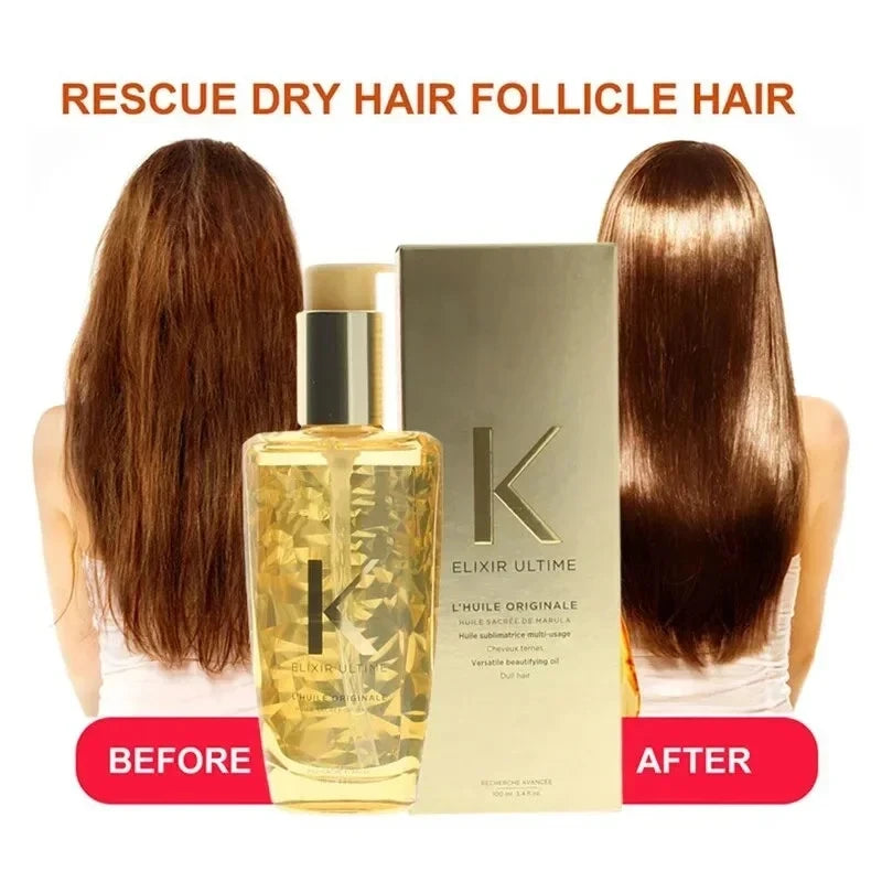 K Hair Nourishing Oil Essential Conditioner 100ml Anti-Dandruff Oil Control Stability Tough Hair Damage Repair 100% original