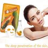Skin Care Natural Fruit Plant Facial Mask Moisturizing Oil-Control Blueberry Cucumber Pomegranate Fruit Aloe Sheet Face Mask