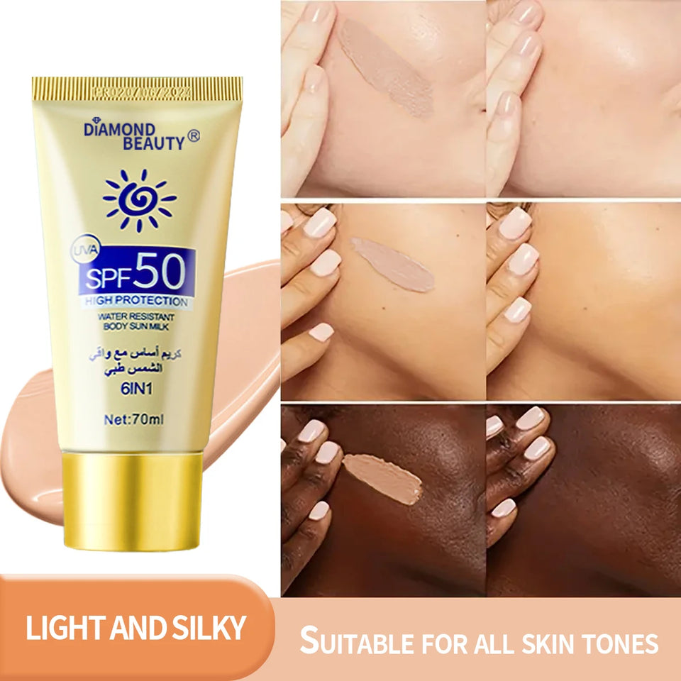 Sunscreen Cream SPF50 Anti Sun Skin Protective Lighting Refresh Oil-control Moisturizer Brighten Facial Bleaching Body Sunblock