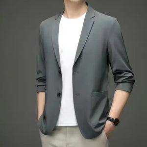 Men's Western-style Solid Color Suit Top Casual Business Wear