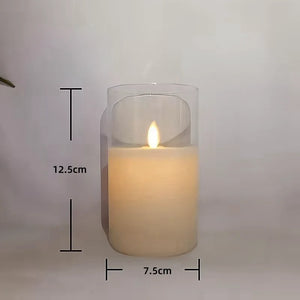 led rocking simulation glass electronic candle light Christmas wedding birthday romantic atmosphere candle decoration