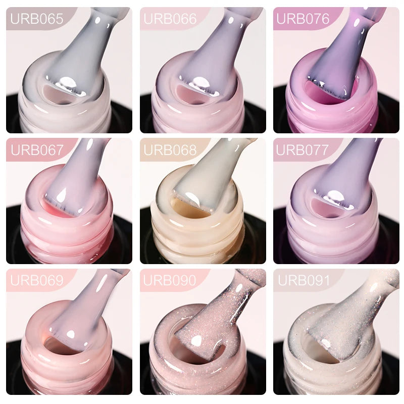 7ml Nude Crystal Rubber Base Gel Natural Color Semi Permanent Soak