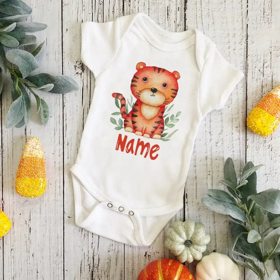 Personalized Monkey with Name Baby Jumpsuit Baby