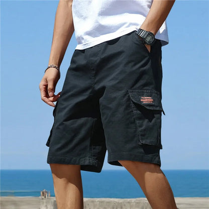 Summer Men Trend Cargo Shorts Pocket Sports Short Pants Streetwear Hip Hop Loose Straight Breeches Military Tactical Shorts