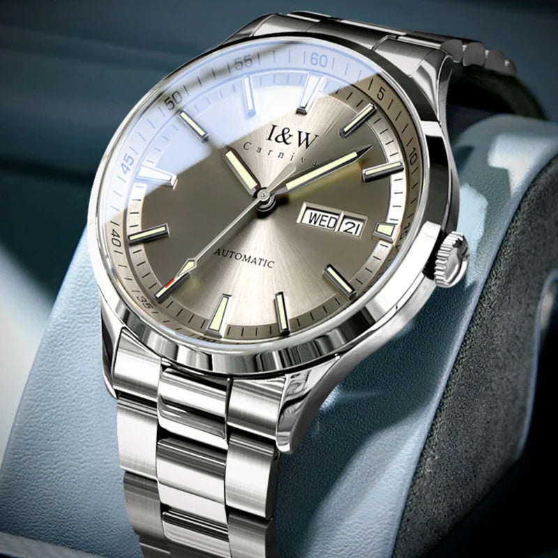 Carnival Top Brand Luxury MIYOTA Mechanical Watch Men High-end Stainless Steel Sapphire Automatic Watch Business Mens Wristwatch