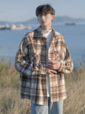 Shirt Men'S Spring And Autumn Japanese Style Lapel Jacket Autumn Men