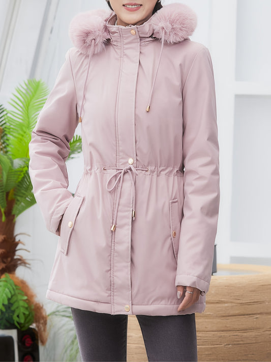 Women's Winter Casual Warm Long Sleeve  Hooded Jacket