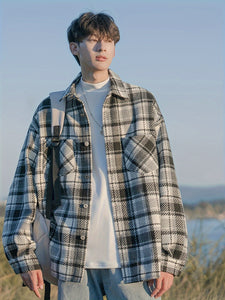 Shirt Men'S Spring And Autumn Japanese Style Lapel Jacket Autumn Men